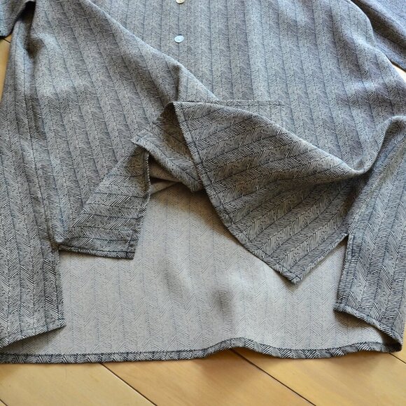 Patrick Christopher Silk Satin Blouse Button Up Size 10 - Picture 7 of 12